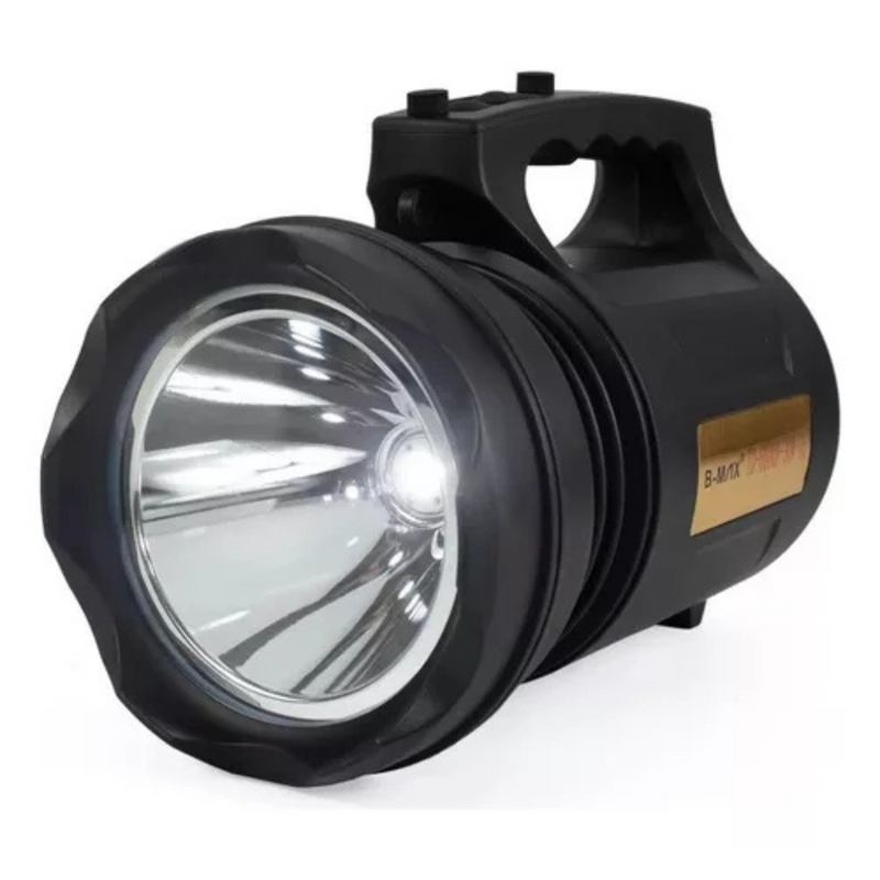 Lanterna Holofote LED 30W TD-6000A T6 Recarregável Pesca Trilha Camping- Preto