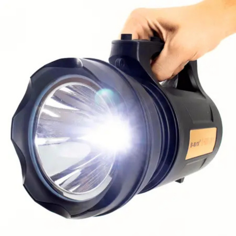 Lanterna Holofote LED 30W TD-6000A T6 Recarregável Pesca Trilha Camping- Preto
