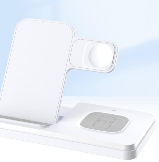 Carregador Sem Fio - 3 Em 1 - Compatível Com Iphone E Apple Watch & Airpods